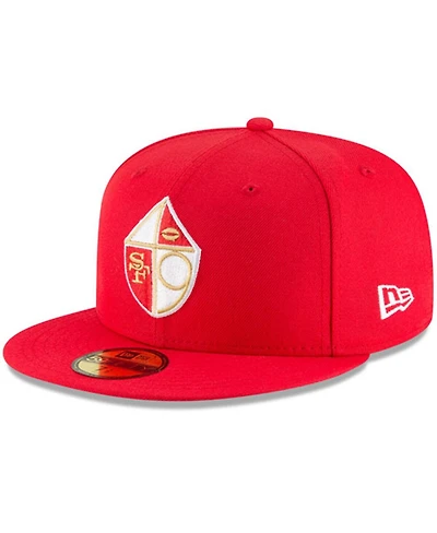 Men's Scarlet San Francisco 49ers Omaha Throwback 59FIFTY Fitted Hat