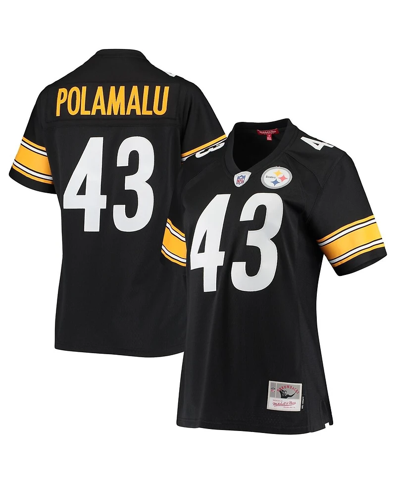Women's Troy Polamalu Black Pittsburgh Steelers Legacy Replica Team Jersey