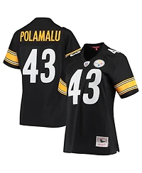 Women's Troy Polamalu Black Pittsburgh Steelers Legacy Replica Team Jersey
