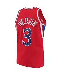 Men's Allen Iverson Red Philadelphia 76ers 1996-97 Hardwood Classics Swingman Jersey