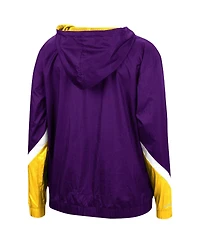 Women's Purple Los Angeles Lakers Half-Zip Windbreaker 2.0 Hoodie Jacket