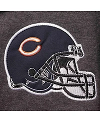 Men's Heathered Gray, Orange Chicago Bears Extreme Fireballer Pullover Hoodie