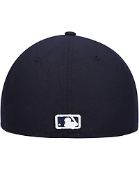 Men's Navy Milwaukee Brewers Logo White 59FIFTY Fitted Hat
