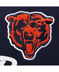 Men's Navy Chicago Bears Home Advantage Raglan Short Sleeve Pullover Hoodie