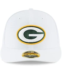 Men's White Green Bay Packers Omaha Low Profile 59FIFTY Fitted Hat
