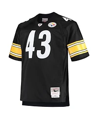 Men's Troy Polamalu Black Pittsburgh Steelers Big and Tall 2005 Retired Player Replica Jersey