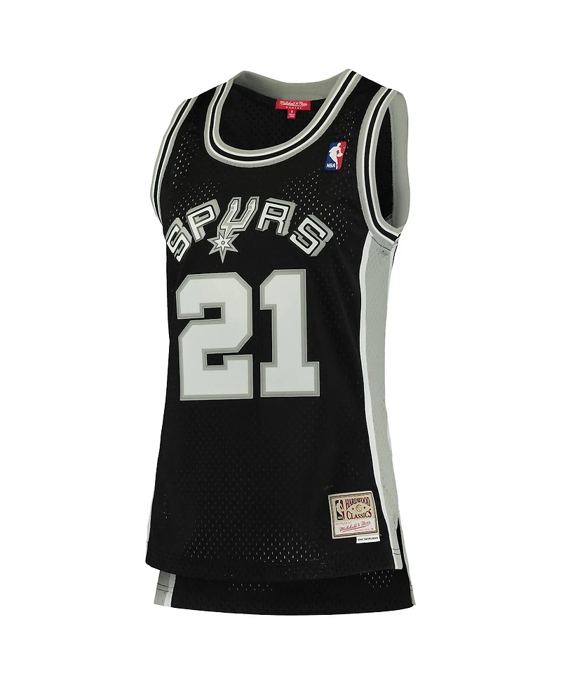 Women's Tim Duncan Black San Antonio Spurs 1998-99 Hardwood Classics Swingman Jersey