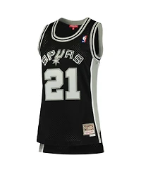 Women's Tim Duncan Black San Antonio Spurs 1998-99 Hardwood Classics Swingman Jersey