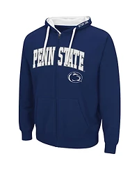 Men's Colosseum Navy Penn State Nittany Lions Big and Tall Full-Zip Hoodie
