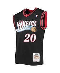 Men's Eric Snow Black Philadelphia 76ers 2000-01 Hardwood Classics Swingman Jersey