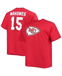 Men's Patrick Mahomes Red Kansas City Chiefs Big and Tall Player Name Number T-shirt