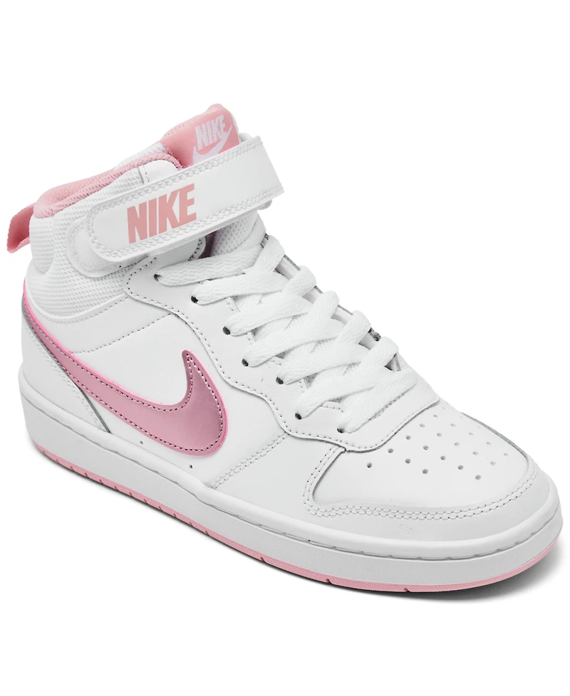 Nike Big Girls Court Borough Mid 2 Casual Sneakers from Finish Line