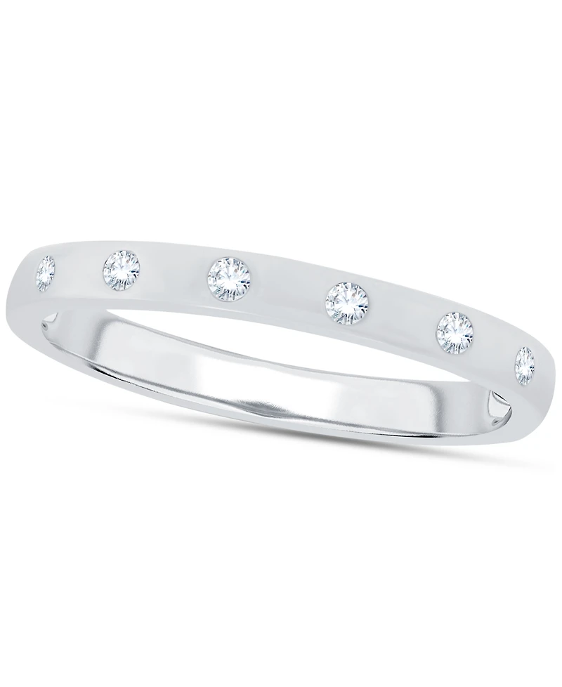 3-Pc. Set Diamond Tri-Tone Stack Rings (1/5 ct. t.w.)