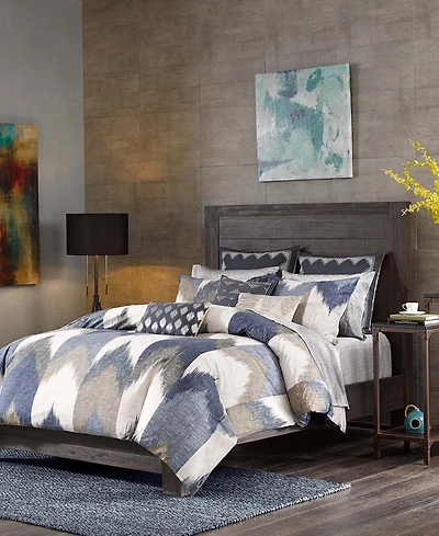 Ink+Ivy Alpine Chevron Stripe Reversible Comforter Set, Full/Queen