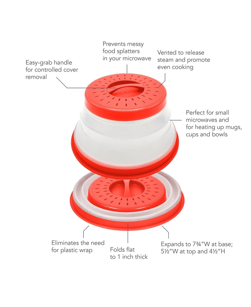 Tovolo Collapsible Microwave Cover 3-Pc. Set