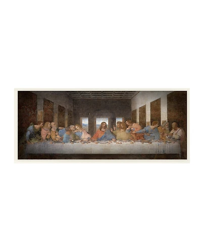 Stupell Industries Da Vinci The Last Supper Religious Classical Painting Wall Plaque Art, 7" x 17"