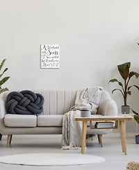 Stupell Industries Handsome Sons Home Family Inspirational Word Textured Design Wall Plaque Art, 10" x 15"