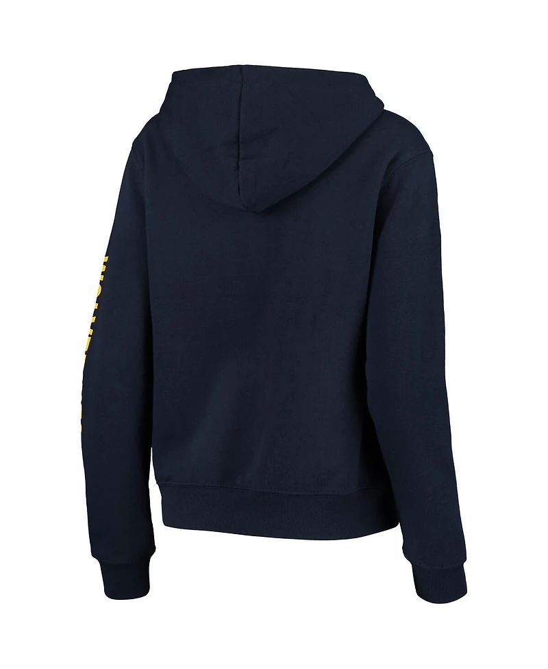 Women's Navy Michigan Wolverines Loud and Proud Pullover Hoodie