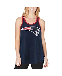 Women's Navy New England Patriots Tater Tank Top