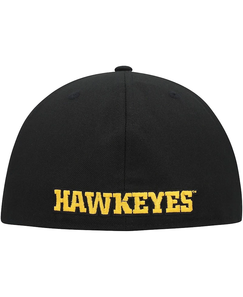 Men's Black Iowa Hawkeyes Primary Team Logo Basic 59FIFTY Fitted Hat