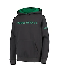 Big Boys Charcoal Oregon Ducks Logo Pullover Hoodie