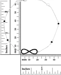 Black Spinel Infinite Chain Bracelet (1/2 ct. t.w.) in Sterling Silver