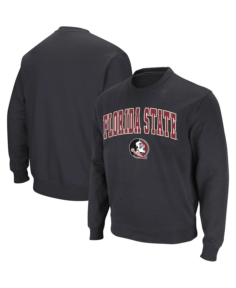 Colosseum Men's Florida State Seminoles Arch & Logo Tackle Twill Pullover Sweatshirt