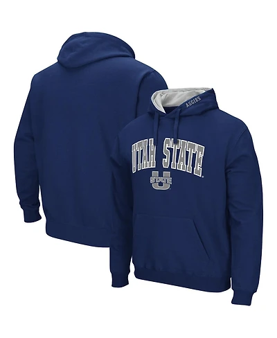 Colosseum Men's Utah State Aggies Arch and Logo Pullover Hoodie