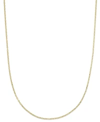 Lightweight 16" Flat Rolo Chain Necklace (1-3/8mm) in 14k Gold