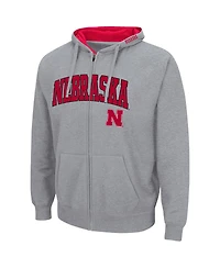 Colosseum Men's Nebraska Huskers Arch & Logo 3.0 Full-Zip Hoodie