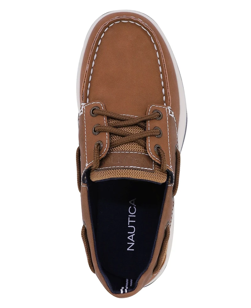 Nautica Little Boys Slip-On Boat Shoe with Decorative Laces