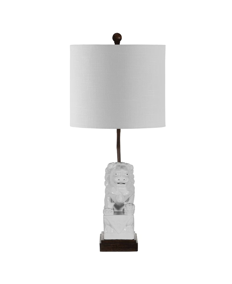 Guardian Lion Ceramic Classic Modern Led Table Lamp