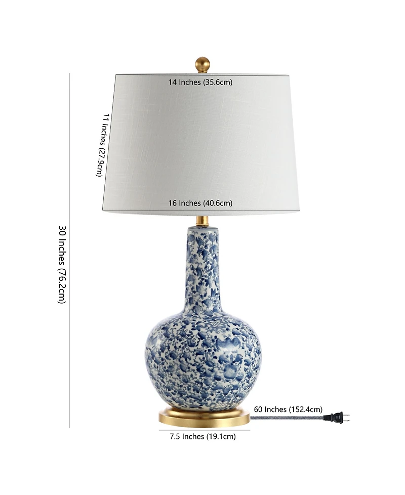 Chinois Ceramic and Iron Classic Cottage Led Table Lamp