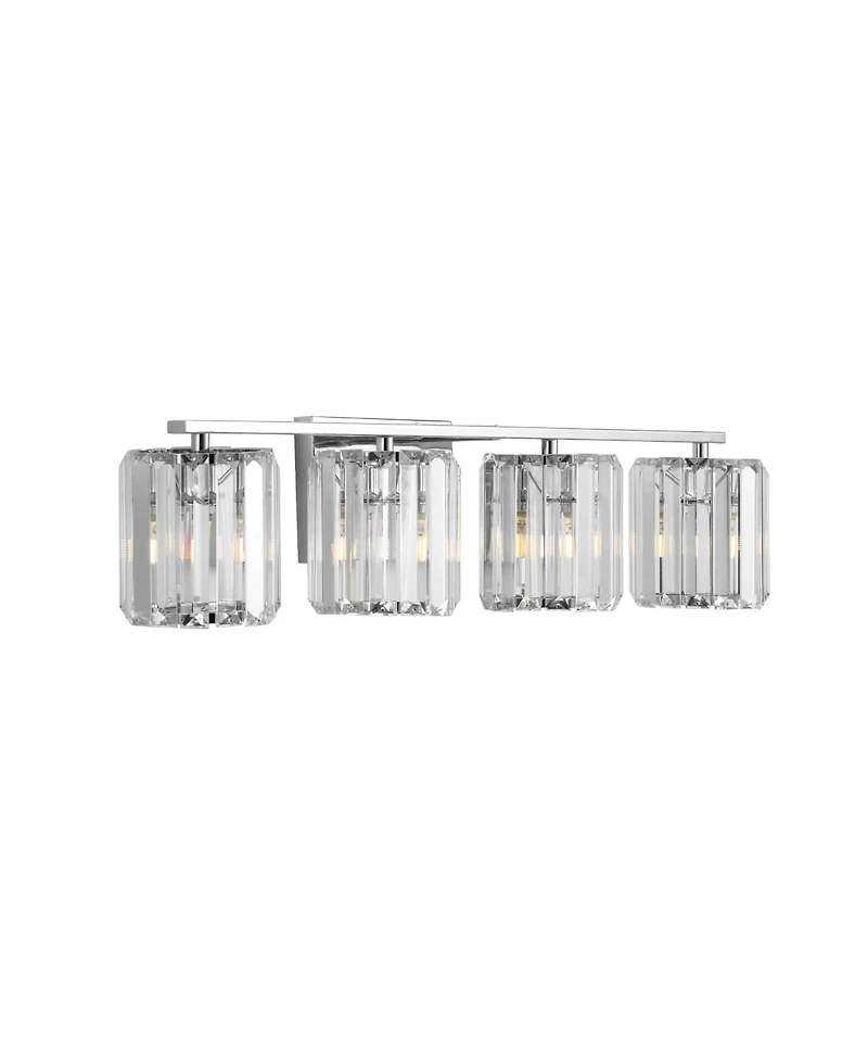 Coco Prism Vintage-like 4-Light Classic Glam Led Vanity Light