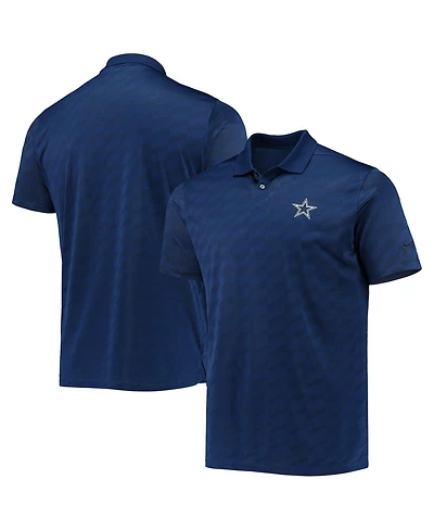 Men's Nike Golf Navy Dallas Cowboys Jacquard Wing Performance Polo Shirt