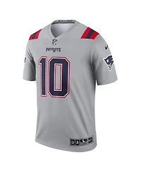 Men's Mac Jones Gray New England Patriots Inverted Legend Jersey