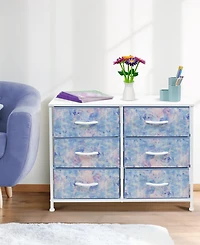 Sorbus 6 Drawers Dresser- Storage Unit with Steel Frame, Wood Top, Fabric Bins - for Bedroom, Closet