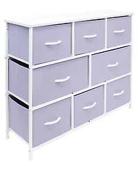 Sorbus 8 Drawers Wide Dresser - Organizer Unit with Steel Frame Wood Top and