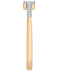 Wrapped Open Bar Cuff Ring (1/10 ct. t.w.) 14k Gold, Created for Macy's