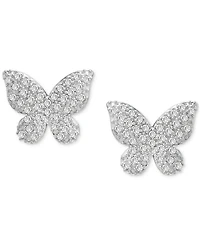 Wrapped Diamond Butterfly Stud Earrings (1/6 ct. t.w.) 14k Gold, Created for Macy's (Also Available Black Diamond)