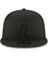 Men's New Era Black Colorado Rockies Primary Logo Basic 59FIFTY Fitted Hat
