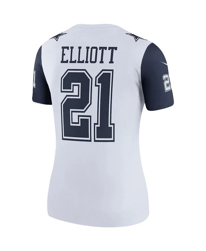 Women's Nike Ezekiel Elliott White Dallas Cowboys Color Rush Legend Player Jersey