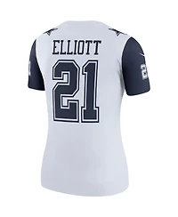 Women's Nike Ezekiel Elliott White Dallas Cowboys Color Rush Legend Player Jersey