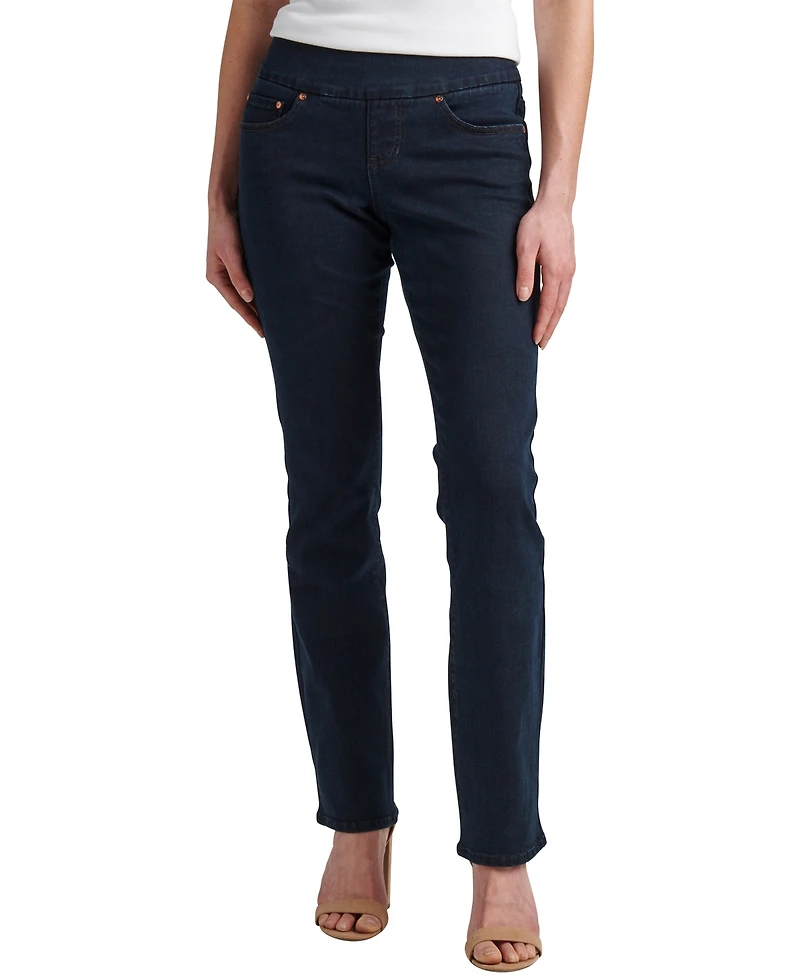 Jag Women's Peri Mid Rise Straight Leg Pull-On Jeans