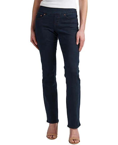 Jag Women's Peri Mid Rise Straight Leg Pull-On Jeans