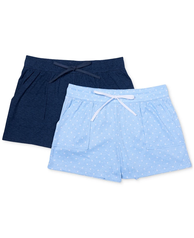 Roudelain 2-Pack Yummy Super Soft Slant-Pocket Sleep Shorts