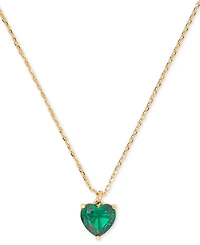 Kate Spade New York Gold-Tone Birthstone Heart Pendant Necklace, 16" + 3" extender