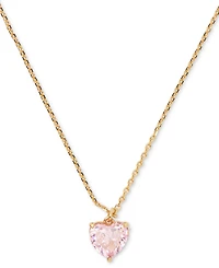 Kate Spade New York Gold-Tone Birthstone Heart Pendant Necklace, 16" + 3" extender