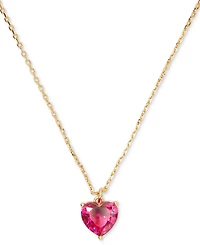 Kate Spade New York Gold-Tone Birthstone Heart Pendant Necklace, 16" + 3" extender