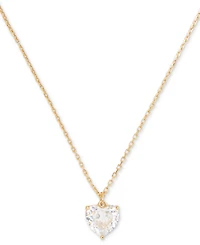 Kate Spade New York Gold-Tone Birthstone Heart Pendant Necklace, 16" + 3" extender